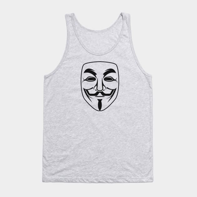 Anonymous Mask Tank Top by NeilGlover